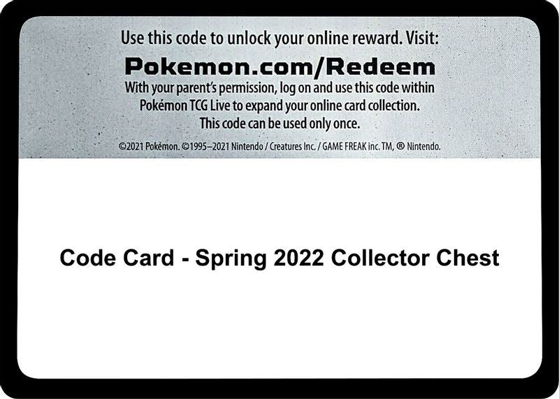 Code Card - Spring 2022 Collector Chest - Code Card