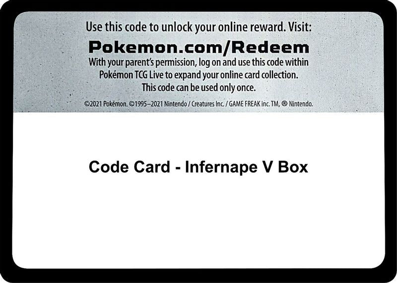 Code Card - Infernape V Box - Code Card