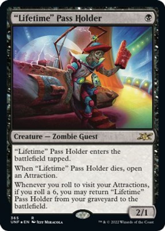 "Lifetime" Pass Holder (Galaxy Foil) - 365 - Rare