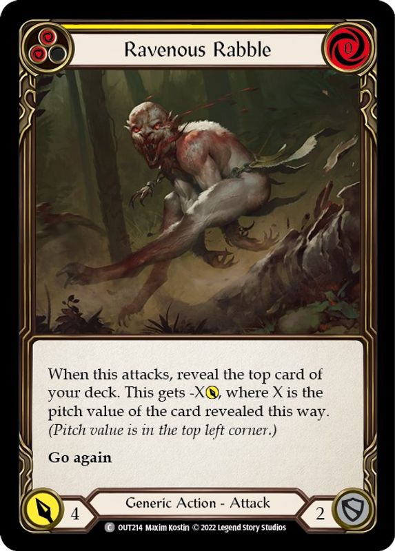 Ravenous Rabble (Yellow) - OUT214 - Common