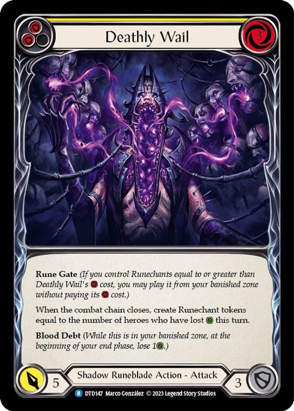 Deathly Wail (Yellow) - DTD147 - Rare